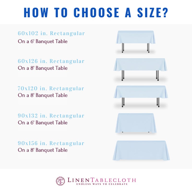 LTC LINENS LinenTablecloth 90 x 132-Inch Rectangular Polyester Tablecloth with Rounded Corners, White - Image 4